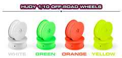 HUDY 1/10 OFF-ROAD WHEEL - 2WD – FRONT – NARROW – WHITE (2) HUDY SERIES / ØLSTED