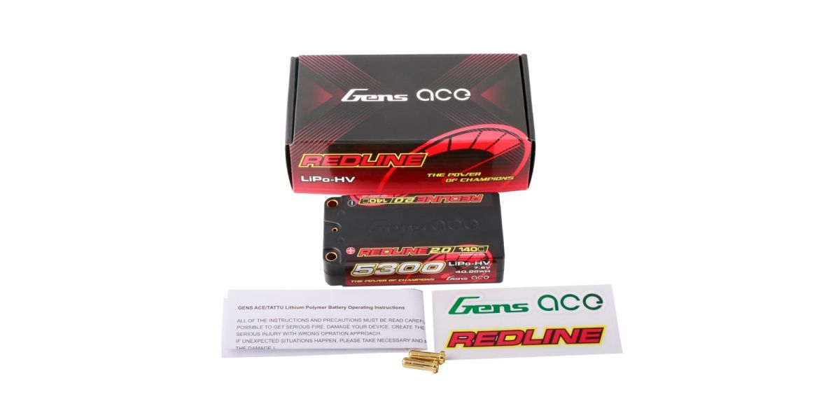 GensAce Redline 2.0 Shorty 2S HV 7.6V-140C-5300 96x47x22.5mm 199g