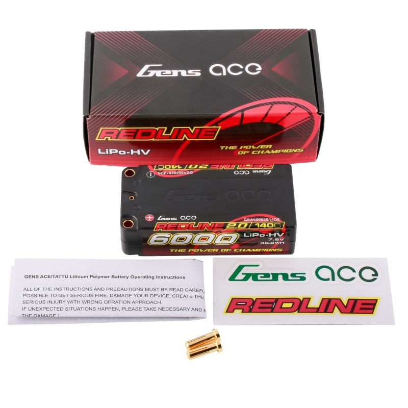 GensAce Redline 2.0 Shorty 2S HV 7.6V-140C-6000 96x47x25mm 220g