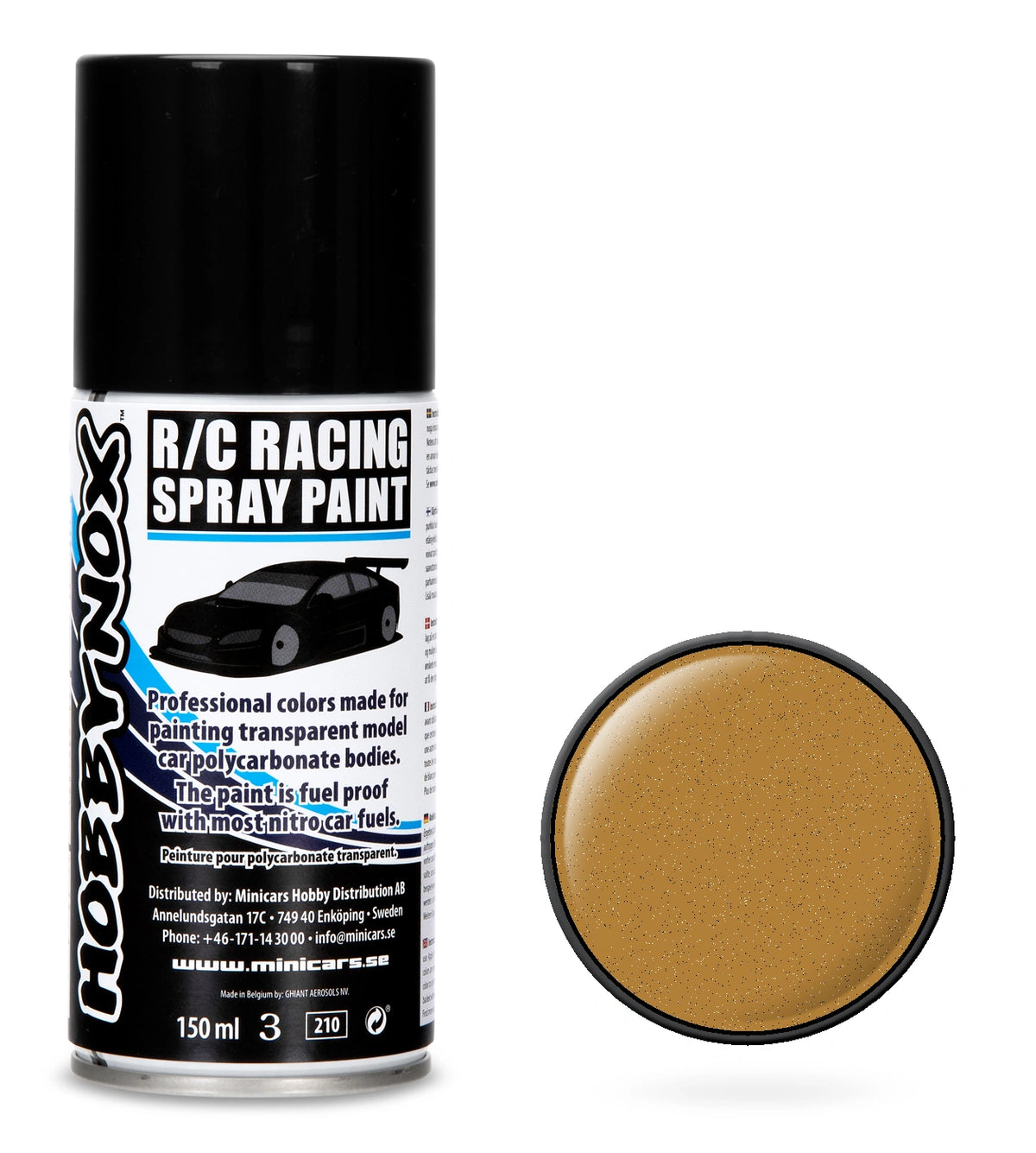 HOBBYNOX Metallic Gold R/C Racing Spray Paint 150 ml