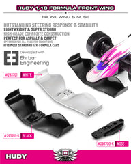 HUDY 1/10 FORMULA FRONT WING - BLACK