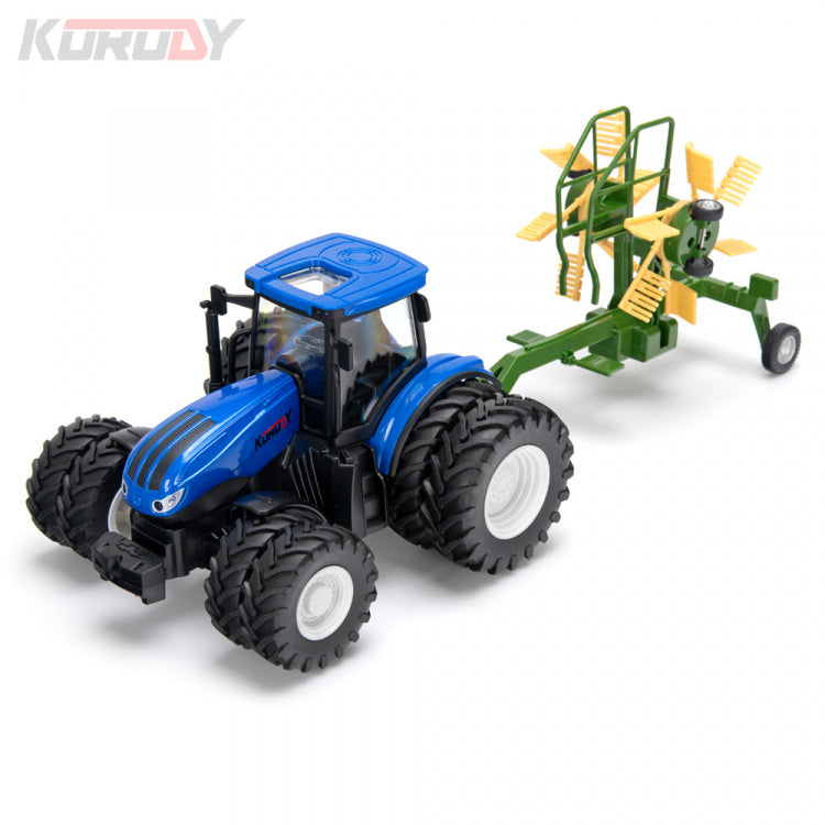 KORODY Tractor with double wheels and haytedder RC RTR 1:24