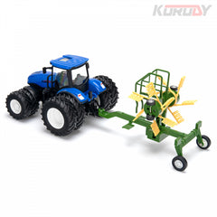 KORODY Tractor with double wheels and haytedder RC RTR 1:24