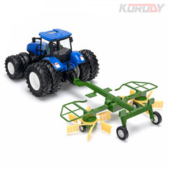 KORODY Tractor with double wheels and haytedder RC RTR 1:24