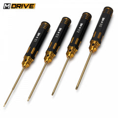 M-DRIVE Pro TiN Allen Wrench Straight Hex Tool Set - 1.5, 2, 2.5 & 3mm
