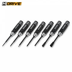 M-DRIVE Mini Tool Set Hex & Nut Drivers + Flat & Cross 7-pieces