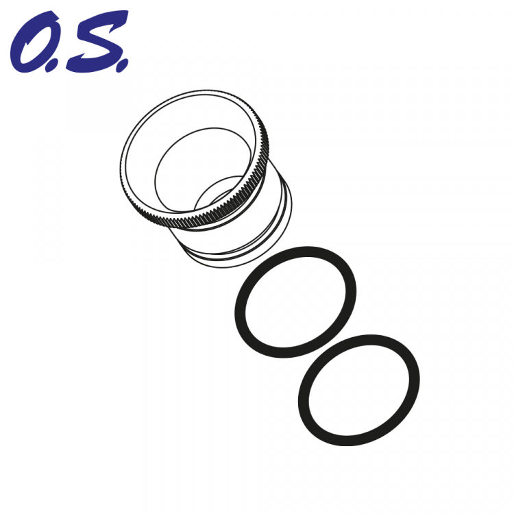 O.S. Engine Carburettor Reducer 9mm (Blue) med O-Ring   Förgasarinsats 9mm (Blå) med O-Ring
