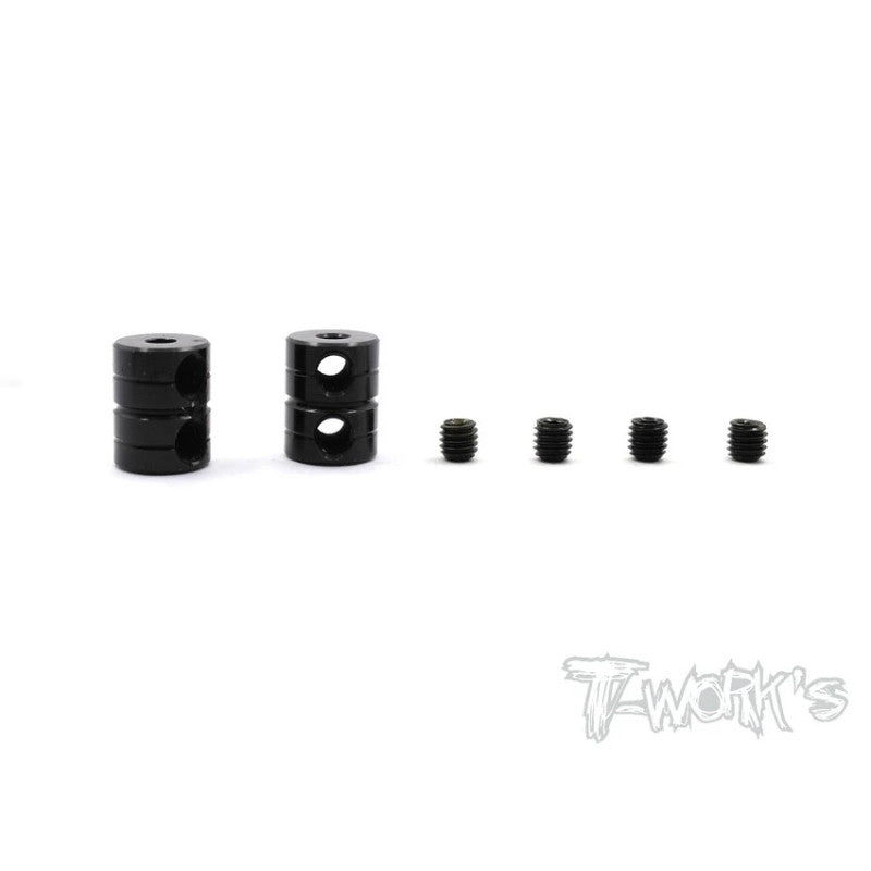 T-WORKS TA-108 Aluminum Double lock 2mm Bore Collar Ver.2 2pcs. TA108BK