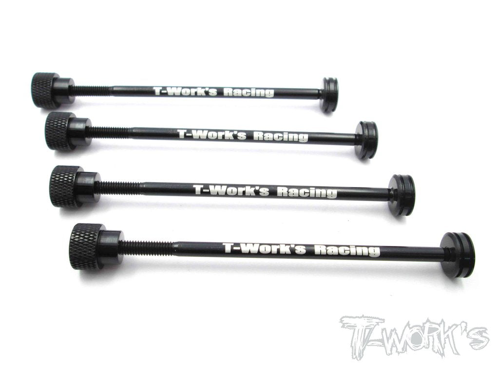 T-Works TE-107BK - 1/10 Touring Tire Holder 100mm 4pcs. (Black)