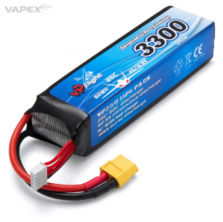 VAPEX Li-Po Batteri 4S 14,8V 3300mAh 25C XT60-Kontakt