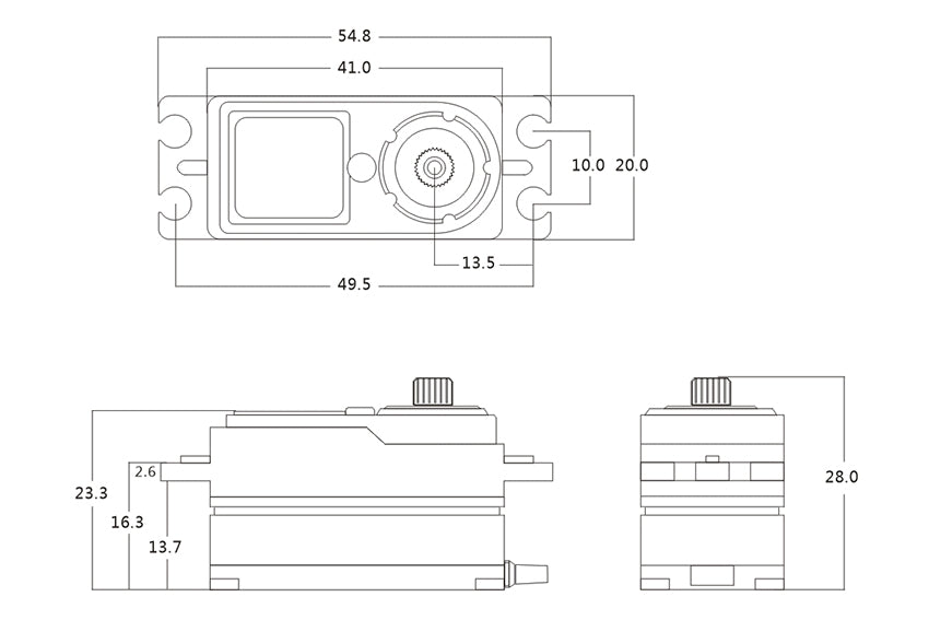 SRT BHMX2 - Super Low Profile Digital Servo - Brushless - HV - 0.065sec / 23.0kg