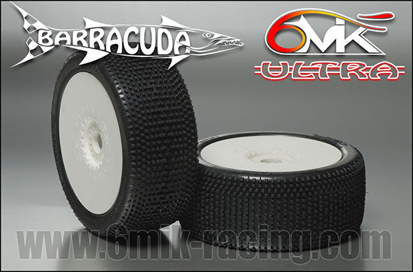 6MIK "Barracuda" Tyres glued on rims - Green compound (pair)