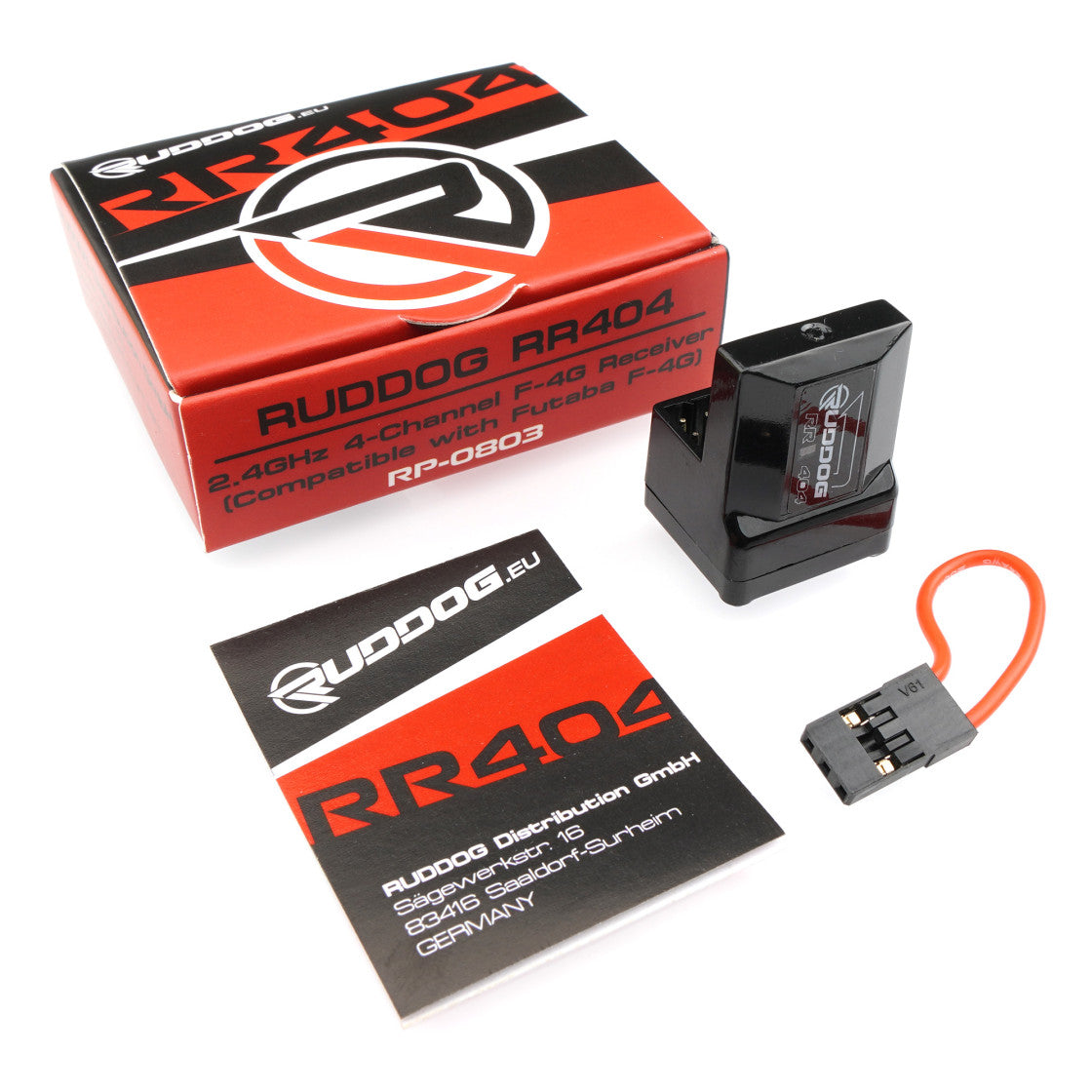 RUDDOG RR404 2.4GHz 4-Channel Receiver (Compatible with Futaba F-4G) T10px