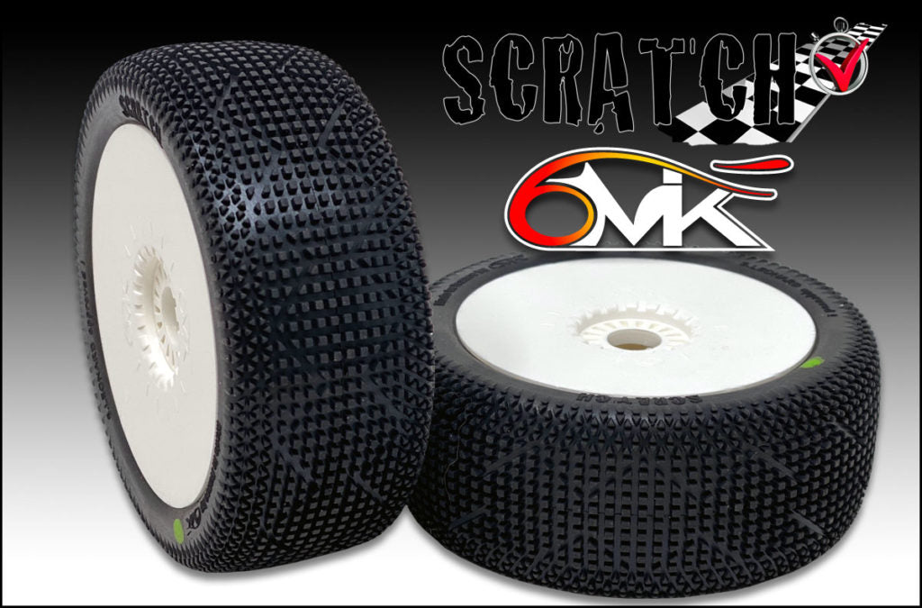 6MIK "Scratch" Tyres glued on rims - Compound (pair)
