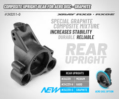 Composite Upright Rear for Aero Disc - Graphite