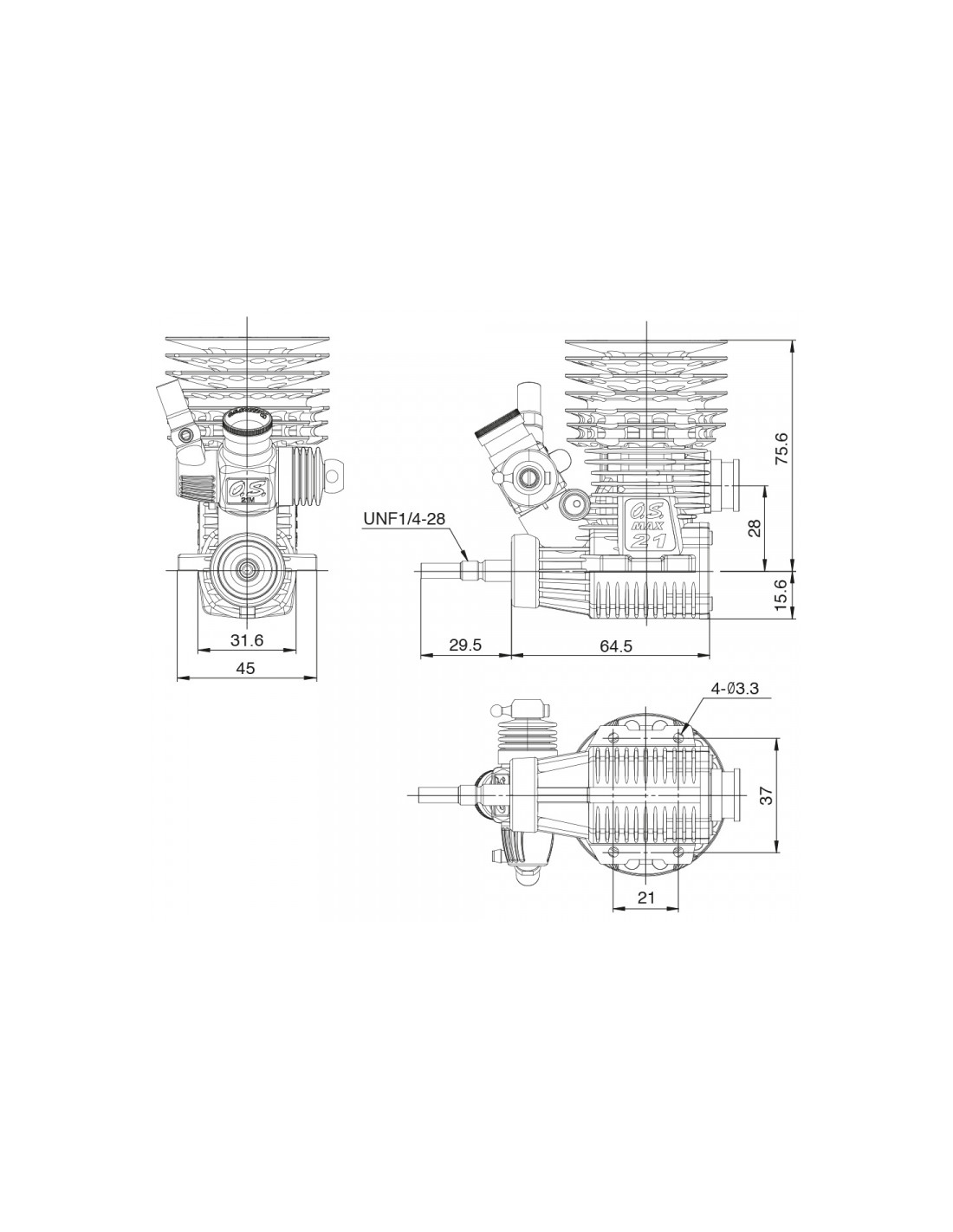 O.S.Engine O.S. SPEED R21 Shimo Edition 2 Combo - RyeskovRacing